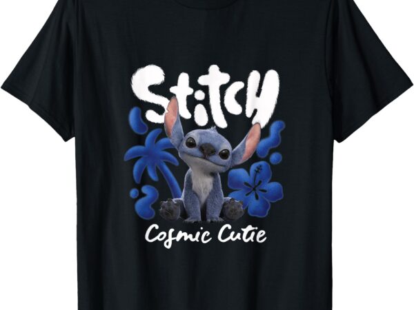 Disney lilo & stitch cosmic cutie tropical logo t-shirt