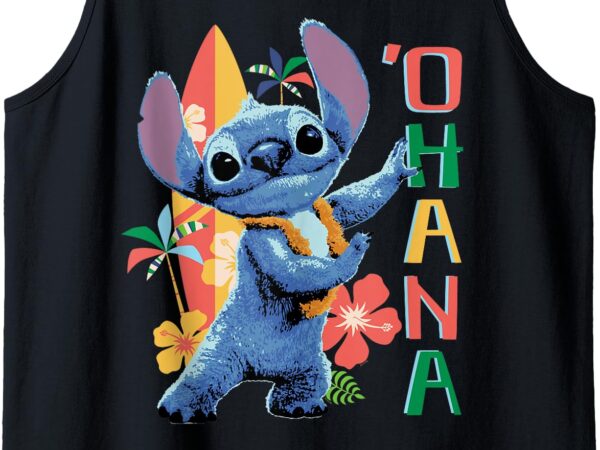 Disney lilo & stitch live-action movie ‘ohana hula beach tank top t shirt vector illustration