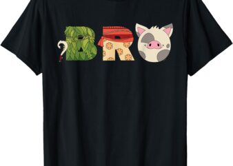 Disney Moana Letters _Bro_ Brother Family Trip Vacation T-Shirt