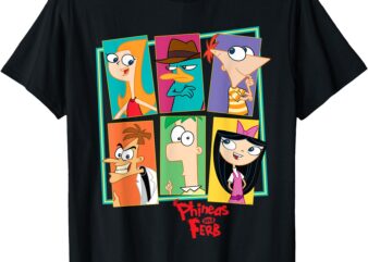 Disney Phineas and Ferb Character Collage T-Shirt