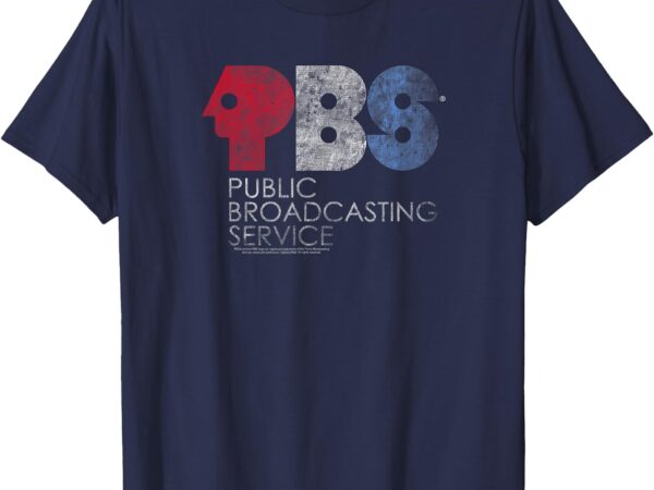 Distressed red white and blue vintage logo t-shirt