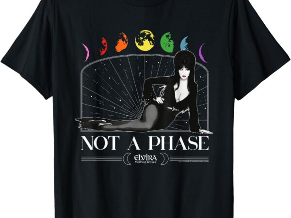 Elvira it’s not a phase pride rainbow moon retro t-shirt