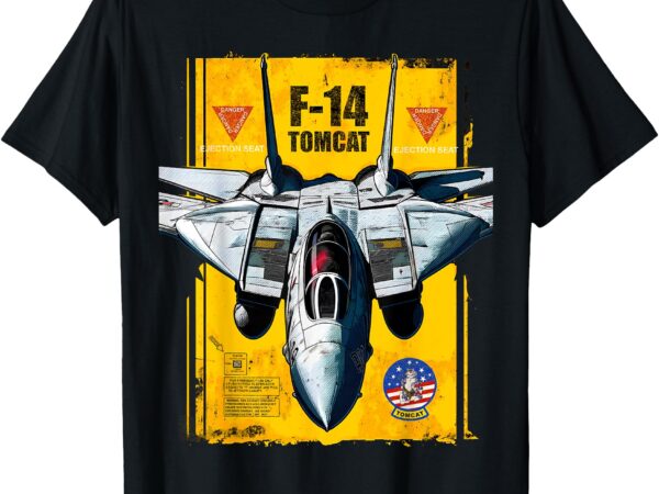 F-14 tomcat naval fighter jet diagram graphic men women kids t-shirt