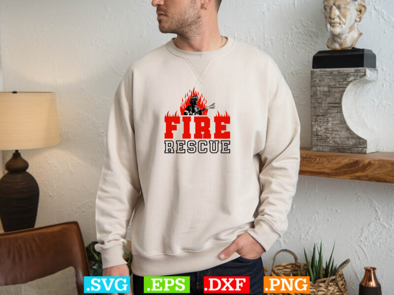 Fire Rescue Gift Fire Man T-shirt