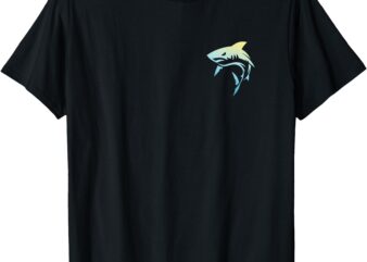 Front Back Cool Shark Lover Marine Biology Nautical Shark T-Shirt