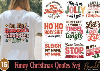 Funny christmas quotes t-shirt bundle funny christmas quotes svg bundle