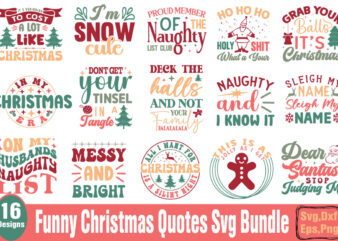 Funny christmas quotes t-shirt bundle funny christmas quotes svg bundle