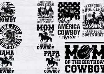 Funny Cowboy T-shirt Design Bundle,Desert Cowboys Svg, Western Svg, Cowgirl Svg, Cowboy Ranch silhouette, Desert Cactus Svg