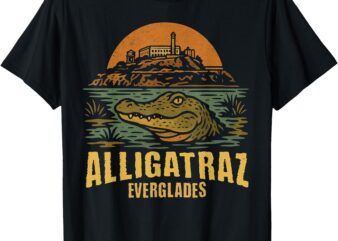 Funny Meme Florida Everglades Alligatraz Alligator Alcatraz T-Shirt