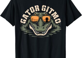 Gator Gitmo Alligator Sunglasses Watercolor appreal T-Shirt