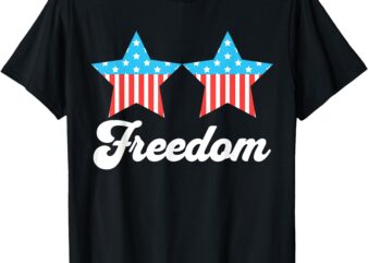 Groovy Freedom 4th of July Matching Couples T-Shirt