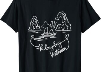 Ha Long Bay, Vietnam Signature Heart Art – Souvenir T-Shirt