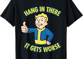 Hang In There It Gets Worse Boy Kids Funny Cute Meme T-Shirt