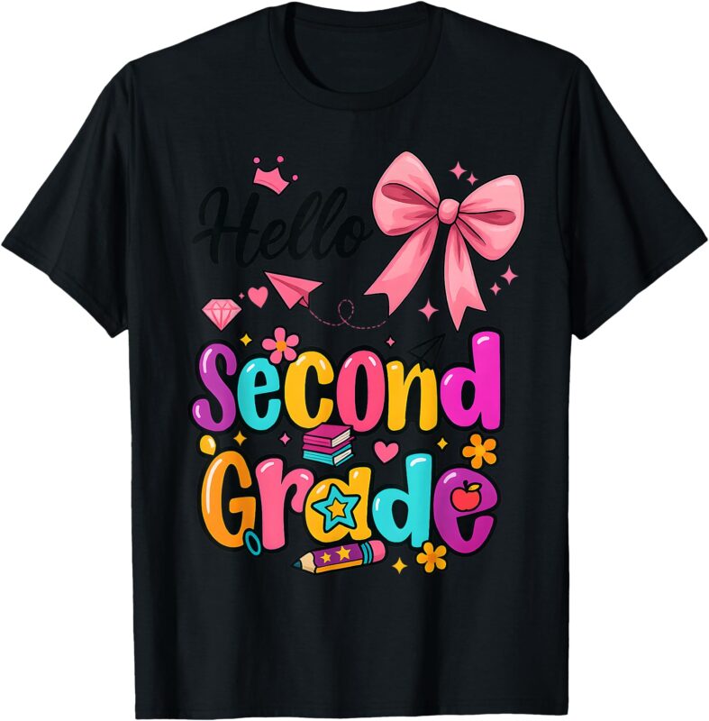 Hello Second Grade Preppy Back to School Boy Girl TeacherTee T-Shirt