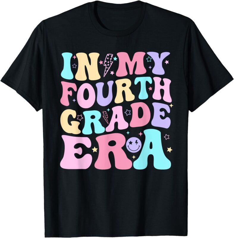 In My Fourth Grade Era Girl Back To School 4th Grade Teacher T-Shirt