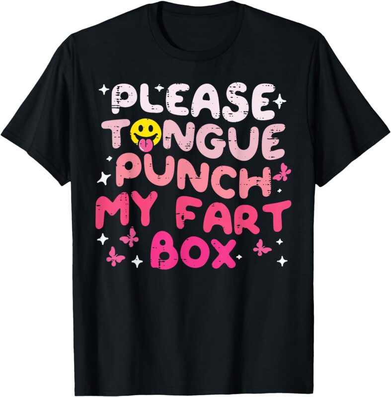 Inappropriate Please Tongue Punch Funny Cringe Men Women T-Shirt