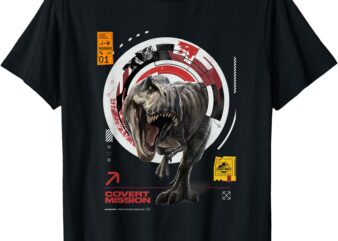 Jurassic World Rebirth T-Rex Covert Mission T-Shirt