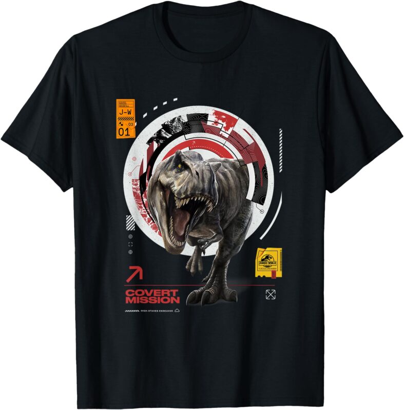 Jurassic World Rebirth T-Rex Covert Mission T-Shirt