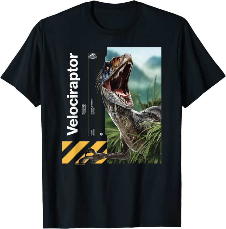 Jurassic World Rebirth Velociraptor Covert Mission T-Shirt