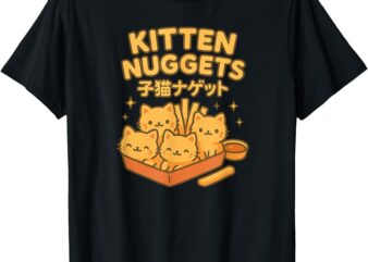 Kawaii Kitten Nuggets Japanese Bento Style T-Shirt