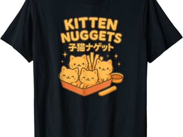 Kawaii kitten nuggets japanese bento style t-shirt