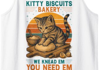 Kitty Biscuits Bakery Funny Cat Baking Gifts for Daughter Tank Top