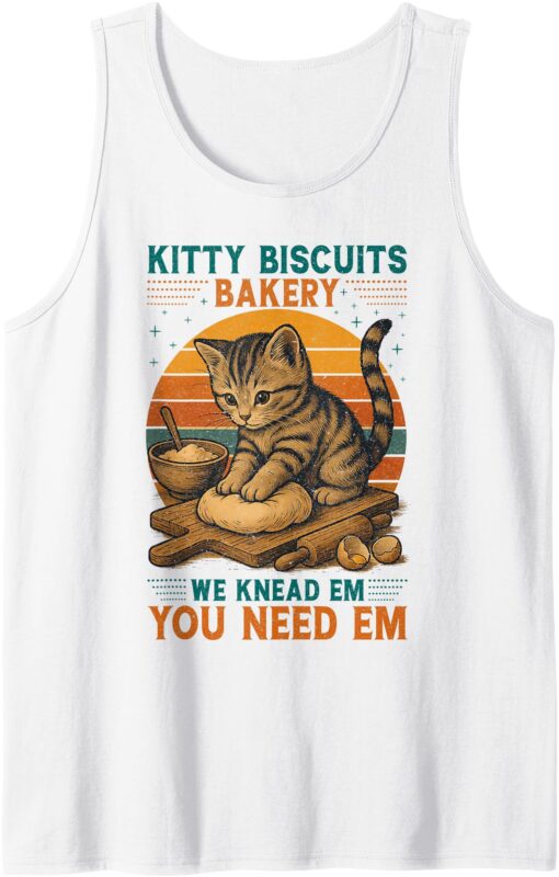 Kitty Biscuits Bakery Funny Cat Baking Gifts for Daughter Tank Top