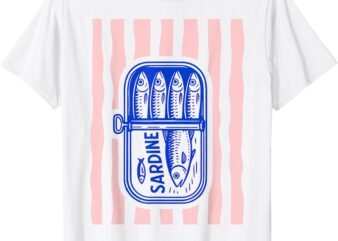 Les sardines fisherman aesthetic coastal sardine Tinned Fish T-Shirt