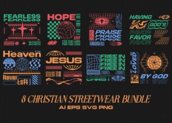 Christian Streetwear T-shirt Designs Bundle