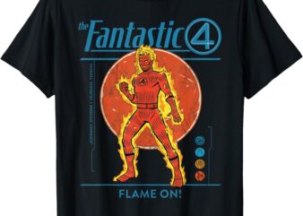 Marvel Fantastic Four_ First Steps The Human Torch Retro T-Shirt