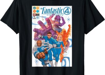 Marvel The Fantastic Four_ First Steps Comic Book Cover Art T-Shirt
