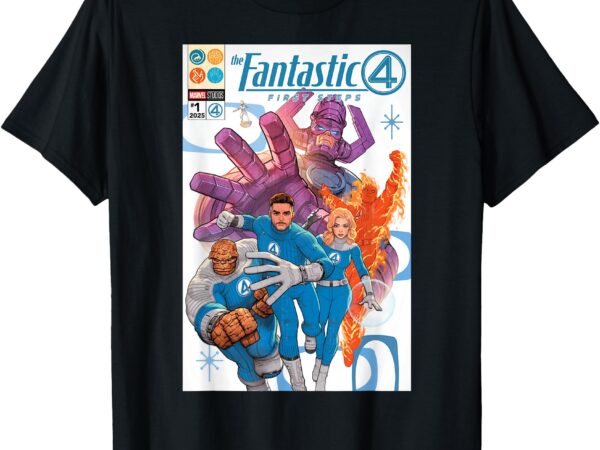 Marvel the fantastic four_ first steps comic book cover art t-shirt