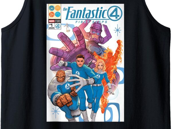 Marvel the fantastic four_ first steps comic book cover art tank top t shirt designs for sale
