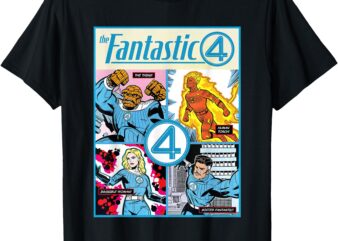 Marvel The Fantastic Four_ First Steps Retro Comic Cover T-Shirt