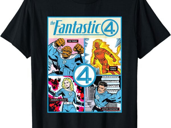 Marvel the fantastic four_ first steps retro comic cover t-shirt