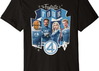 Marvel The Fantastic Four_ First Steps Retro Group Panels Premium T-Shirt