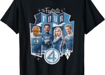 Marvel The Fantastic Four_ First Steps Vintage Style Team T-Shirt