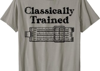 Mechanical Analog Classically Trained Slide Rule Calculator T-Shirt
