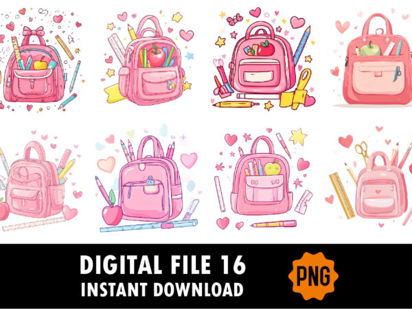 Personalized back to school girl png t shirt illustration