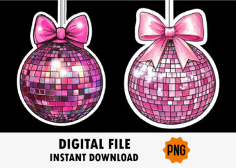 Coquette Christmas Png Disco Ball