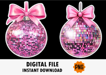Coquette Christmas Png Disco Ball