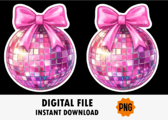 Coquette Christmas Png Disco Ball