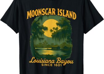 Moonscar Island Retro Cartoon Halloween Zombie Island T-Shirt