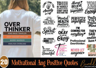 Motivational t-shirt bundle positive quotes motivational svg bundle positive quotes
