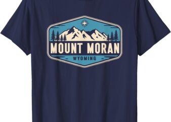 Mount Moran Wyoming Nature Mountain Graphic T-Shirt