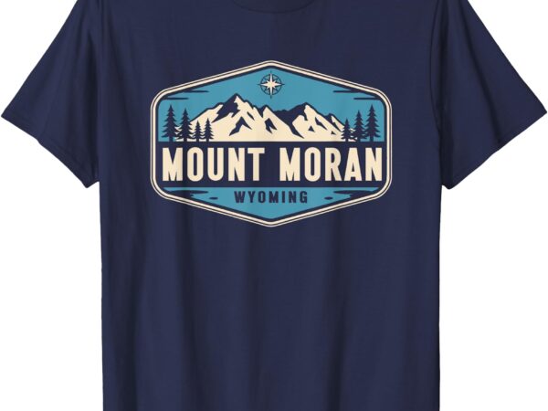 Mount moran wyoming nature mountain graphic t-shirt