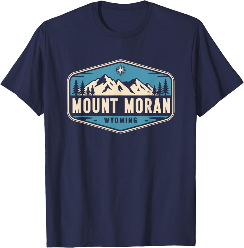Mount Moran Wyoming Nature Mountain Graphic T-Shirt