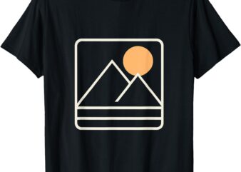 Mountain Sunrise – Minimalist Nature-Inspired Graphic T-Shirt