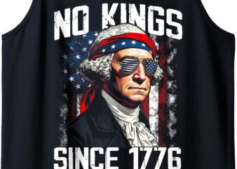 No Kings in America Since 1776 Distressed USA Flag Vintage Tank Top
