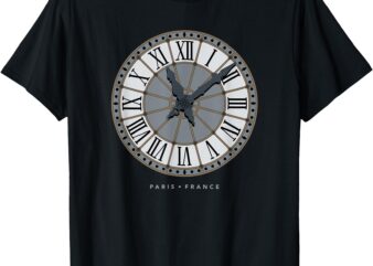 Paris France Art Museum Iconic Clock T-Shirt